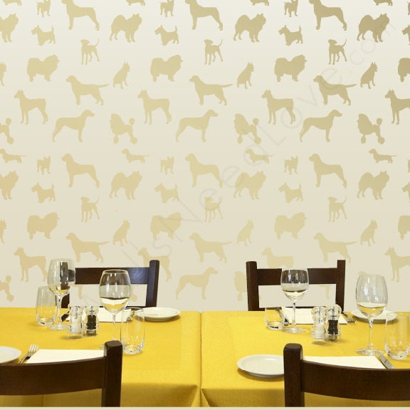 Dog Silhouette Wall Decals Etsy
