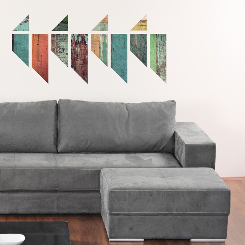 Vintage Colors Faux Wooden Panel Wall Decals Etsy