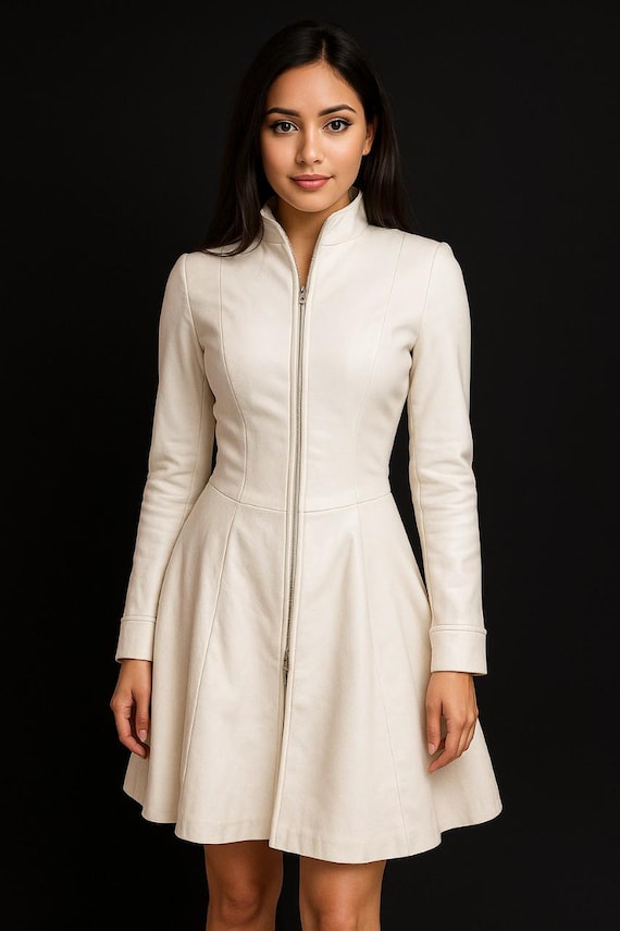 chinese dress ladies Leather Lust Mock Neck Dress