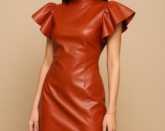 Handmade Genuine Leather Midi Dress, Purple Cocktail Dress, Women's Leather Dress, Leather Dress Women's, Women's Dress, - Etsy Handmade Genuine Leather Midi Dress, Purple Cocktail Dress, Women's Leather Dress, Leather Dress Women's, Women's Dress, - Etsy