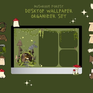 Goblincore Mushroom Desktop Theme | Hintergrund Tapete Organizer Set | Windows und Mac | Desktop-Hintergrundbilder, Mauszeiger, Symbole