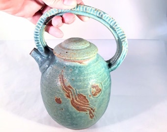 Turquesa de una sola porción, tetera personal. Amantes del té servidor de té. Tetera para la elaboración de té.