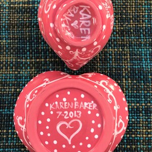 Espresso o taza de té y platillo. Un montón de Hearts demitasse preparado para ese romántico regalo sentimental. cerámica artística imagen 5