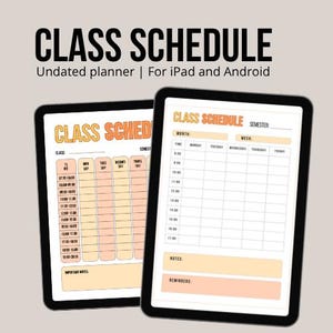Classroom Schedule Template | Bright Pastel Editable Canva Printable | Classroom Management PDF