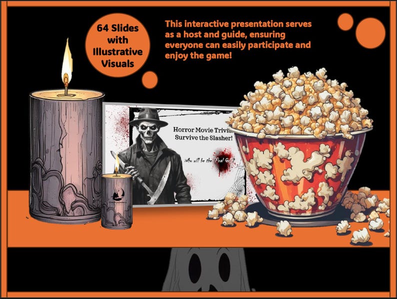 Slasher Trivia Horror Movie Trivia Game for Adults | Drinking Game | Party Game Night ...