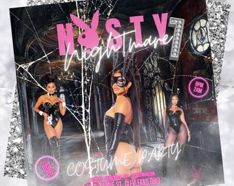 Halloween Playbunny Night Party Flyer|| Club Flyer Template || Event Flyer || DIY Flyer Design || Playbunny Flyer ||