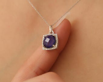 Color Changing Mood Necklace: Sterling Silver Thermal Pendant, Emotion Stone