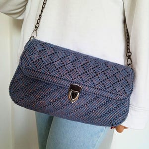 Frau Schultertasche, gehäkelte handgemachte Tasche, Geschenk für Frau, gestrickte Tasche, Luxusdesignertasche, personalisierte Damentasche, Geschenk