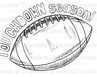 It's touchdown season PNG! Friday night lights PNG! Football Season! Digital PNG file!