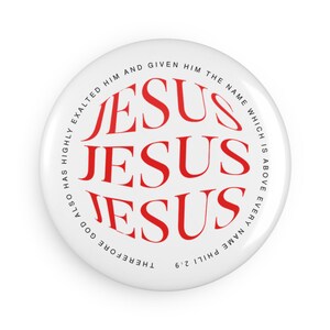 Jesus Button Magnet, Round (1 & 10 pcs)