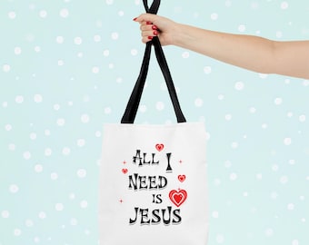 Bolsa para igreja, bolsa para Bíblia, bolsa para tudo que você precisa é Jesus, | Presente para amantes de livros, mochila escolar, presente para ela, itens essenciais para a igreja, presente para fiéis