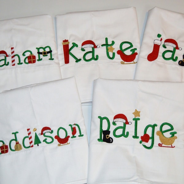 Christmas Pillowcase Etsy
