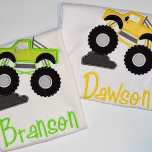 Personalized Monster Truck Boys Shirt