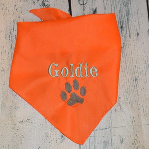 Personalized Dog Bandana with Paw Print Custom Colors and Quick Processing image 4