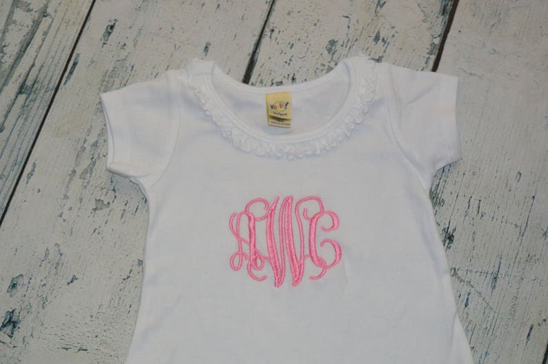 Monogram dress girls custom dress Personalized Girls Ruffle Dress