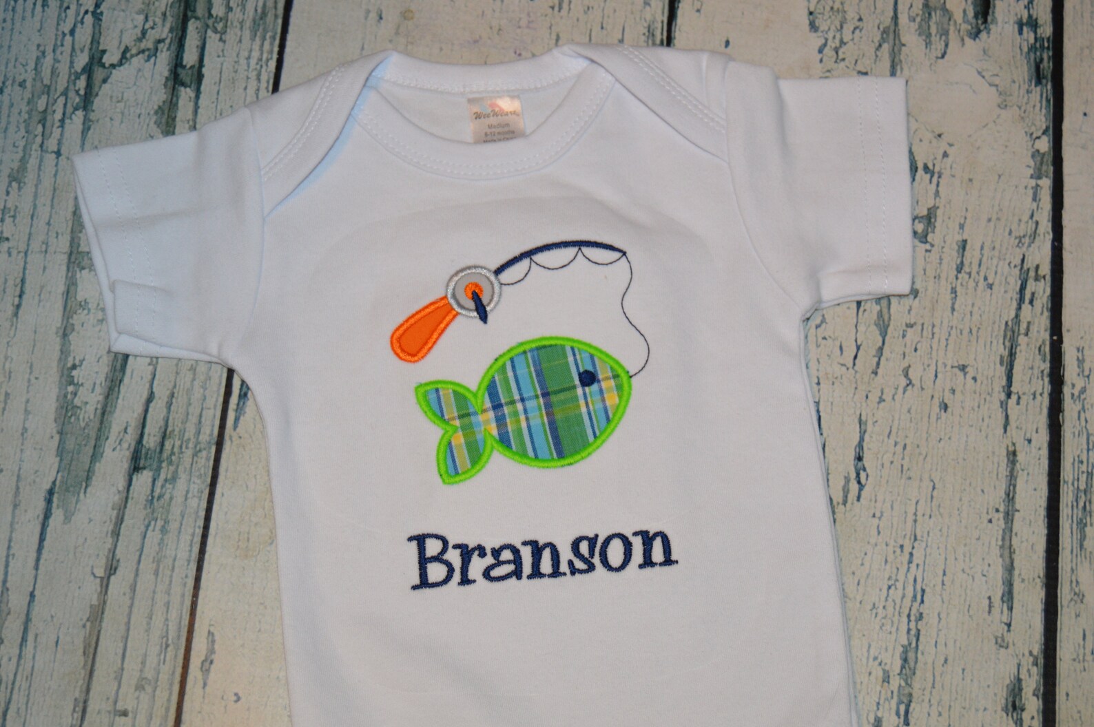 PERSONALIZED Baby Boy Fishing Bodysuit Fishing Pole Boys Etsy