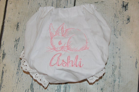 Personalized Heirloom Easter Baby Bloomers, Monogrammed Girls