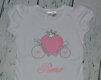 PERSONALIZED Princess Carriage Shirt  -  Monogrammed Princess Pumpkin Coach