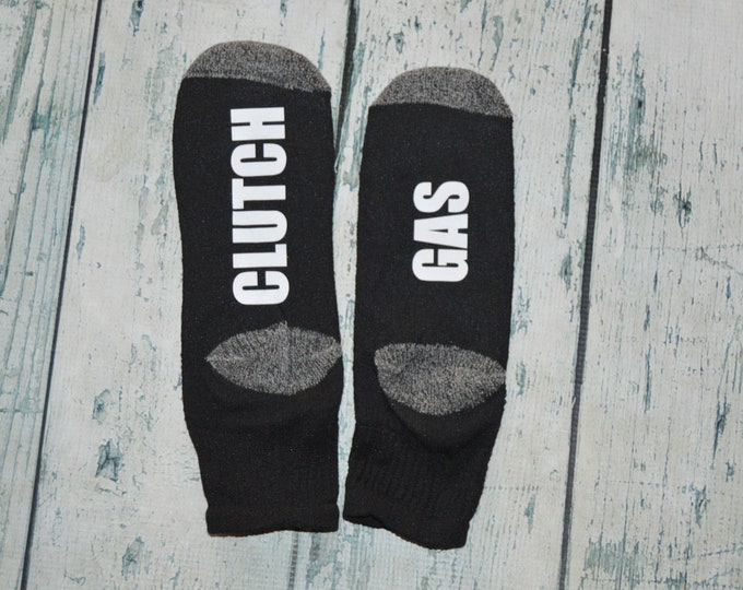 Gas and Clutch Socks, If You Can Read This Socks, Mens Gift, Mens Funny