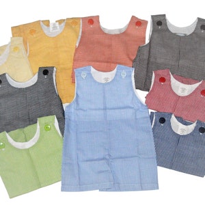 Gingham Shortall Jon Jon: Embroidery Blank Romper