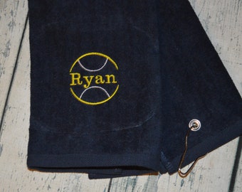 Personalized Tennis Towel Custom Embroidered