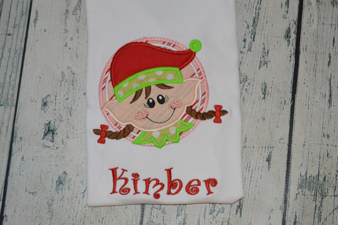 Personalized Girl Elf Shirt, Monogrammed Christmas Shirt - Etsy