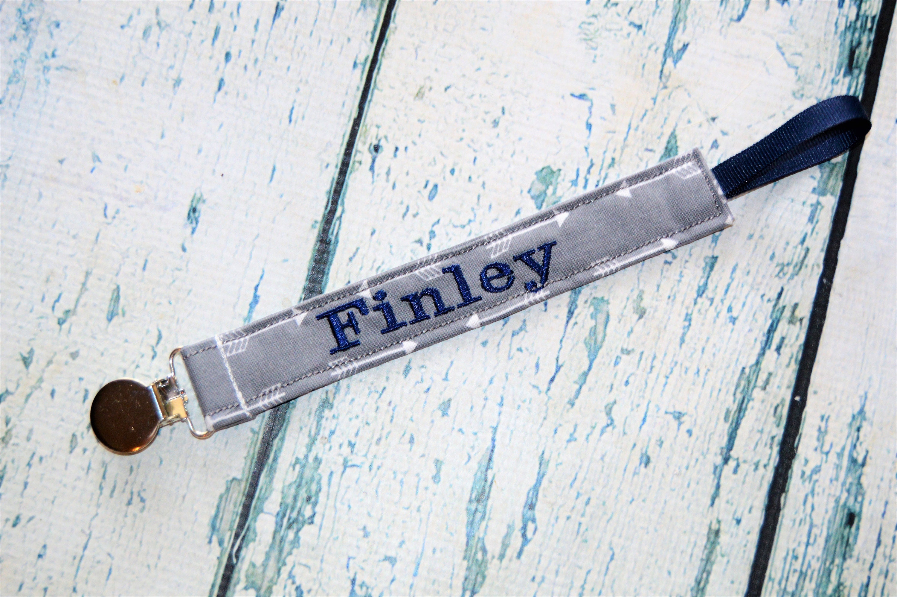 Arrow Pacifier Clip Personalized Monogrammed Baby Binkie Etsy