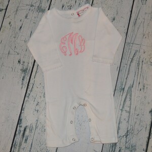 Personalized Infant Sleeper Romper Monogrammed Coming Home Outfit