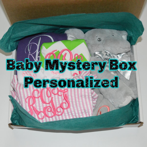 Personalized Baby Mystery Box - Grab Bag- You Choose Gender & Size