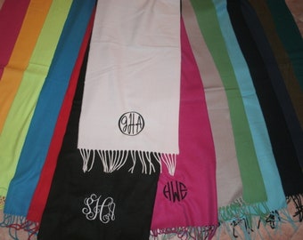 Personalized Scarf Fall Winter Monogrammed Soft Feel Scarves