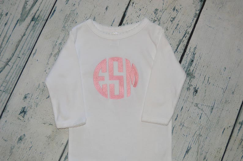 Monogrammed Coming Home Outfit 0-3 Month Personalized Baby Sleeper Romper 3-6 Month 6-12 Month