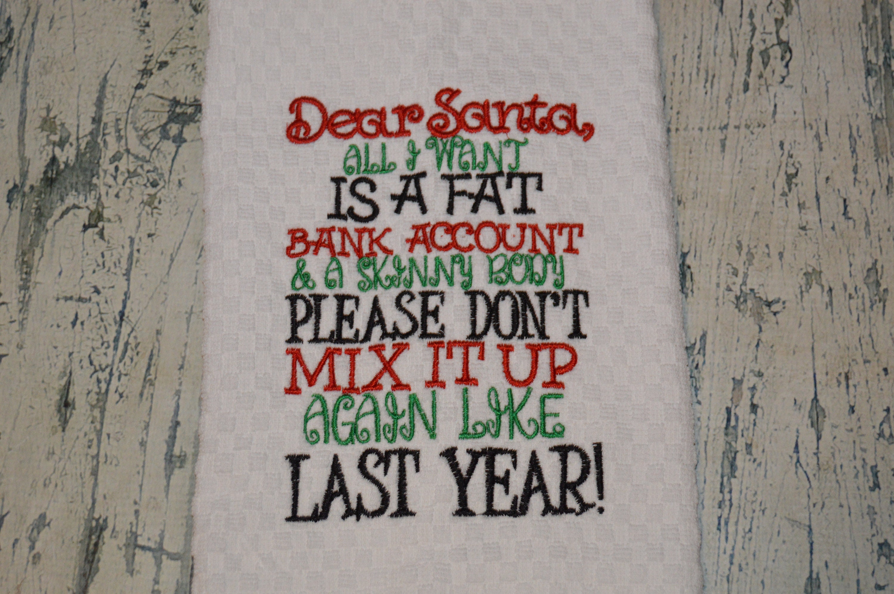 Funny Christmas Dish Towel PNG All I Want for Christmas Are Dishes