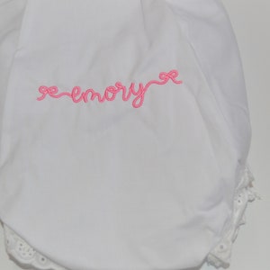 Monogram Baby Girl Bloomers with Name with Bows