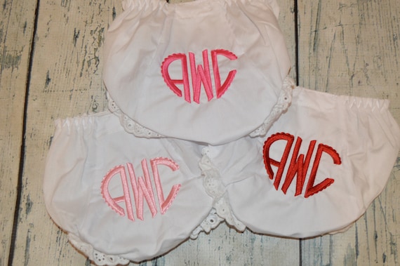 CUSTOM Personalized Valentines Hearts Monogram Baby Bloomers Diaper Cover