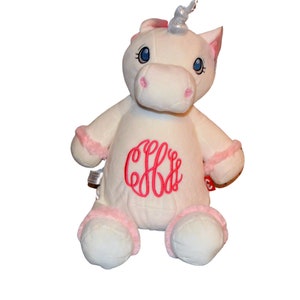Personalized Stuffed Animal, Assorted Cubbies Animals Available,   Embroidered Plush for Baby or Birthday Keepsake Gift