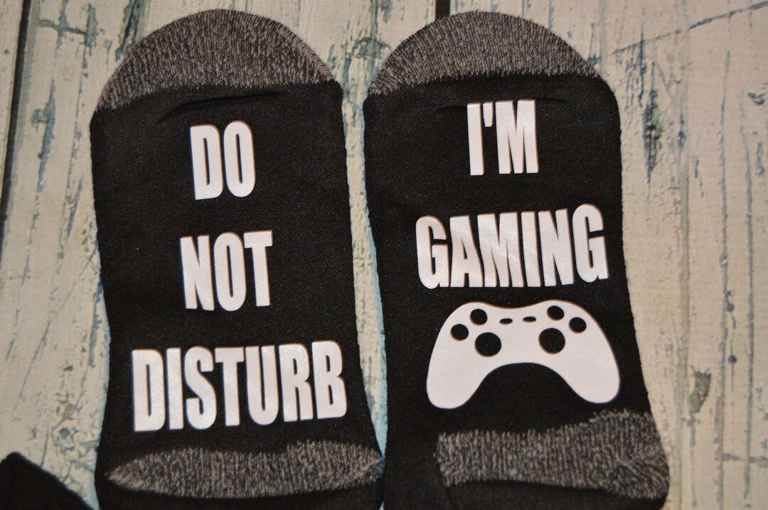 Funny Socks do Not Disturb I'm Gaming, Teen Gift, Mens Gift, Mens Funny