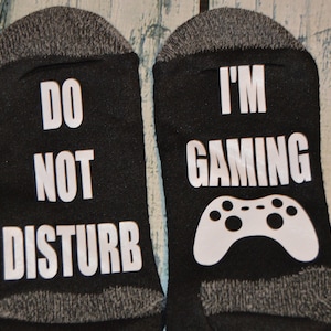 Funny Socks -Do Not Disturb I'm Gaming, Teen gift, Mens gift, Mens funny socks