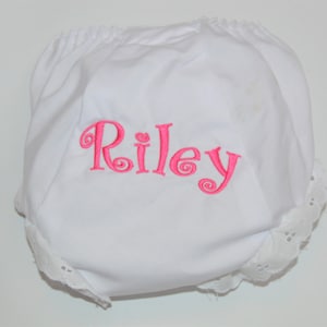 Baby Bloomers Monogrammed Baby Girl Diaper Cover, QUICK SHIP, Diaper Cover with Monogram, Blank Baby Bloomers, Personalized Baby Bloomers image 7