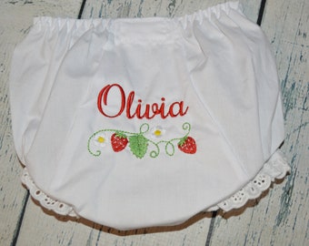 Strawberry Vine Personalized Baby Bloomers