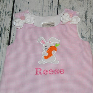 Personalized Easter Bunny Aline Dress Easter Jumper