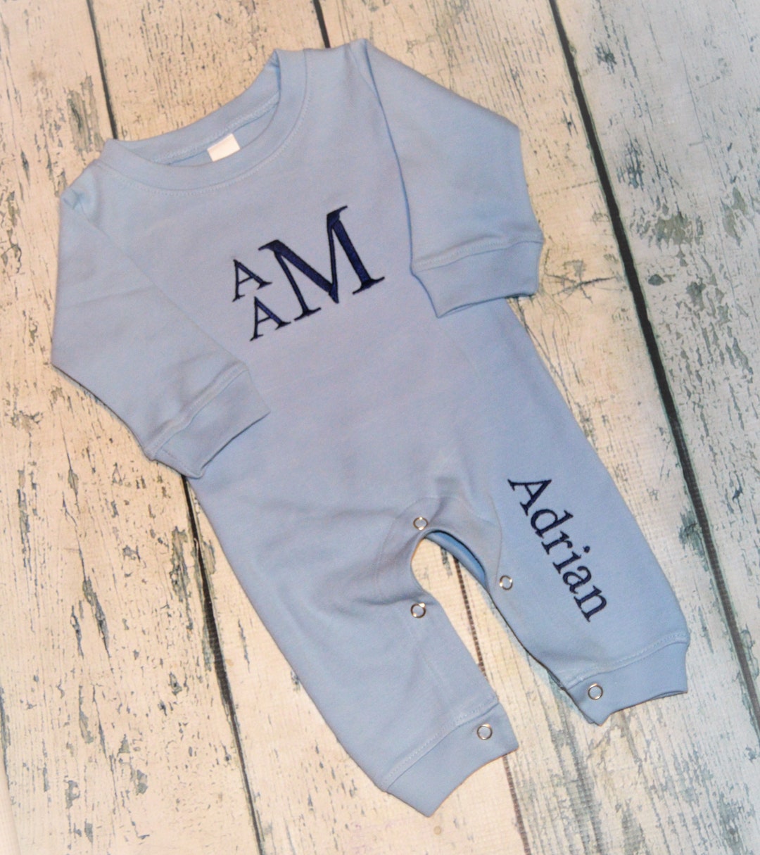 Personalized Newborn Baby Boy Outfit, Monogram Baby Sleeper Romper — free download