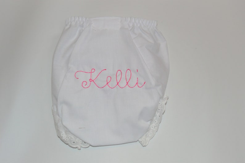 Baby Bloomers Monogrammed Baby Girl Diaper Cover, QUICK SHIP, Diaper Cover with Monogram, Blank Baby Bloomers, Personalized Baby Bloomers image 5