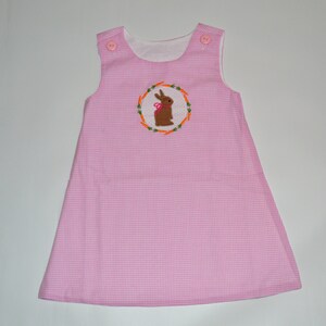 Personalized Easter Bunny Aline Dress, Girls Easter Jumper with name