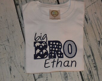 SINGLE Big Bro or Big Sis Shirt Personalized