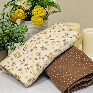 Muslin Double Gauze Swaddle- Flowers - Polka Dots - Baby Girl - Baby Shower Gift - Stroller Cover - Nursing Cover
