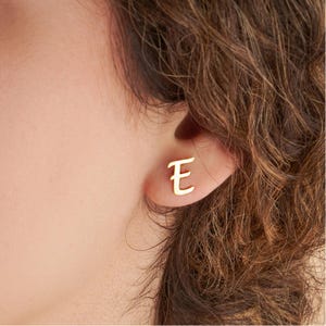 Personalized Initial Earrings – 14K Gold Letter Studs – Minimalist Jewelry – Perfect 21st Birthday Gift for Her – Christmas Gifts