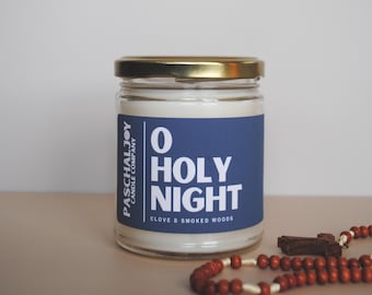 O Holy Night Christmas Candle - Incense, Smoked Woods & Marshmallow Scented