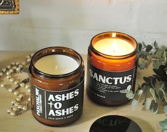 Catholic Scented Candles • Pick 2 • Handmade in CT • Natural Coconut Apricot Wax • 45 hour burn
