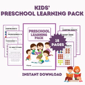 Leerpakket voor kleuters | Kleuterschool | Werkblad kleuterschool | Voorschools leren | Thuisonderwijs