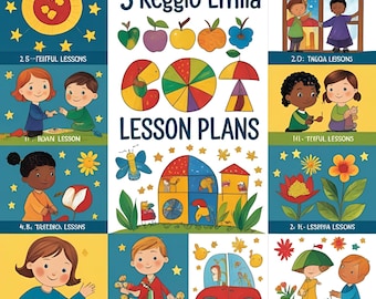 PLANS DE LEÇON Reggio Emilia Téléchargement numérique : 5 modèles d'apprentissage préscolaire et programme de la petite enfance PDF